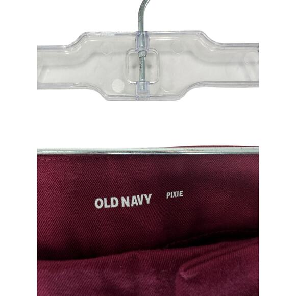 Old‎ Navy Burgundy Office Work Business Pixie Skinny Leg Dress Pants Size 8 - Picture 3 of 12